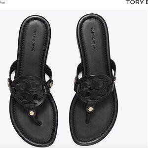 (Like New) Miller Tory Burch Sandal (perfect black) size 8